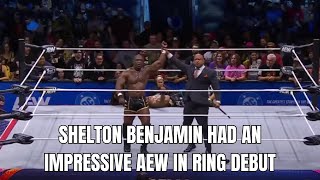 Shelton Benjamin had an impressive AEW in ring debut AEW Dynamite Oct 16 2024 [upl. by Assiar]