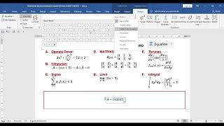 Mengetik Simbol dan Ekspresi Matematika [upl. by Aviv]