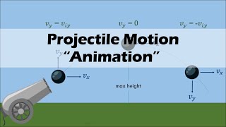 PROJECTILE MOTION  Physics Animation [upl. by Mikah]