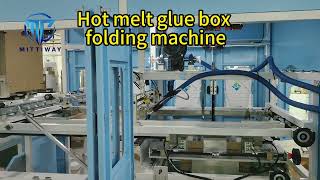 Hot melt glue box folding machine tray former Fruit box folding machine [upl. by Enimassej565]