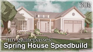 Bloxburg  Spring House Speedbuild no gamepasses  exterior [upl. by Acimehs]