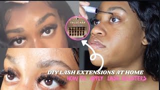 KISS DIY LASH EXTENSION AT HOME  KISS LASH CLUSTERS KIT  MUST WATCH [upl. by Eissen562]