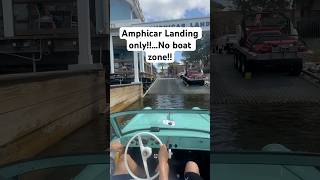 Amphicar Landing amphicar amphibiousvehicles car boat both landing disney springs fyp [upl. by Yenaj]