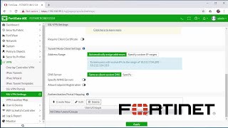 Fortinet How to Setup SSLVPN to Remotely Connect to a FortiGate firewall [upl. by Lumbye]