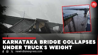 Kali bridge collapse in Karnatakas Karwar leaves one injured traffic diverted [upl. by Naig]