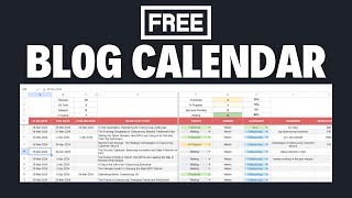 Get Organized Free Google Sheets Blog Calendar [upl. by Gniy]