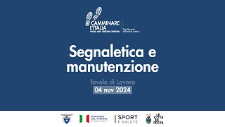 Stati Generali del Turismo Outdoor  Segnaletica  Tavolo 1  4 novembre 2024 [upl. by Notpmah]