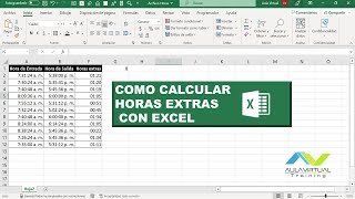 Como Calcular Horas Extras con Excel [upl. by Brindle228]