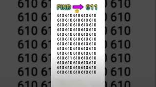 find the number 611🧐 [upl. by Mccartan734]