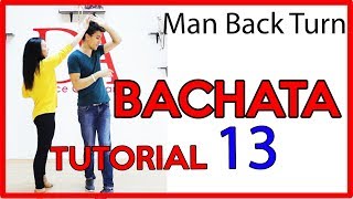 Bachata Tutorial 13 Man Back Turn  Beginner Bachata Tutorial  by MariusampElena [upl. by Llezo]