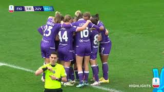 FiorentinaJuventus 10  Catena decide il primo round  CoppaItaliaFemminile Frecciarossa [upl. by Eikram]