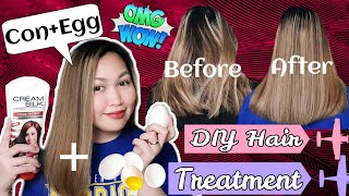 DIY HAIR TREATMENT  CONDITIONER  EGG  CONEGG [upl. by Julis180]