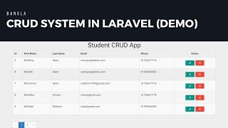 How to create crud in laravel 55 Part01 Demo Bangla [upl. by Moser]