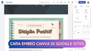 CARA EMBED CANVA DI GOOGLE SITES [upl. by Sivehc]