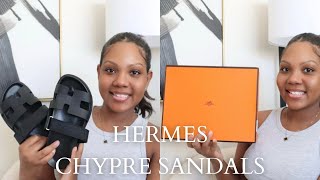 HERMES CHYPRE SANDAL UNBOXING  REVIEW [upl. by Abell794]