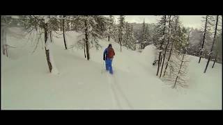 Ski hors piste à Serre Chevalier Chantemerle Janvier 2018 [upl. by Ylek]