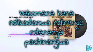 Jah Prayzah  Wanga Wakarara lyrics [upl. by Elocan]