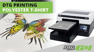 DTG Printing on Polyester TShirt [upl. by Wheeler657]