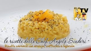 Risotto carnaroli con arancia zafferano e liquirizia [upl. by Ellasal199]