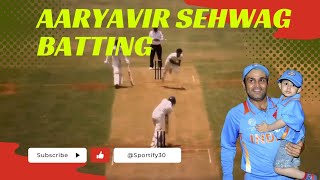 Virendra sehwags son aryavir sehwags batting [upl. by Chrisse]