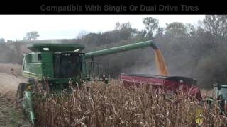 John Deere STS combines equipped with Hillco Sidehill Leveling Systems [upl. by Fulmis]