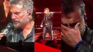 DESGARRADOR  Alejandro Fernández llora por su padre Vicente Fernández en pleno concierto [upl. by Esnohpla]