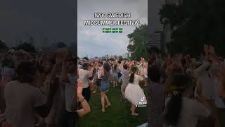 NYC Swedish Midsummer Festival in NYC 🇸🇪 sweden dance summer nyc [upl. by Friedly]