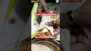 Zinger shawarma  soft pitta bread [upl. by Boyes]