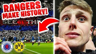 HISTORY AT IBROX As Rangers DEFEAT Borussia Dortmund  AwayDays [upl. by Verla]