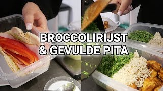 Meal Prep With Me Broccolirijst met kip  Gevulde Pita broodjes amp Overnight Oats [upl. by Nylikcaj]