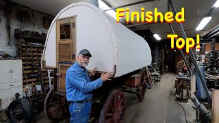 The Final Sheep Wagon Canvas Top Install  Engels Coach Shop [upl. by Engamrahc]