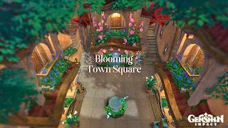 Blooming Town Square 🌺  Genshin Serenitea Pot Design [upl. by Norihs582]