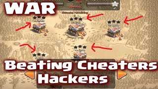 Clash of Clans  Beating Cheaters  Hackers in Clan War [upl. by Ahsekan659]