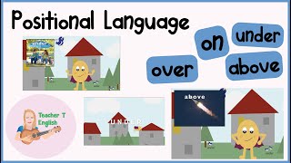 Positional Language On Under Above Over  Prepositions  Kids English [upl. by Mapes104]