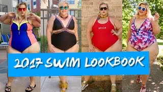 PLUS SIZE SWIMSUIT LOOKBOOK Monokinis Metallics and More [upl. by Kilam299]