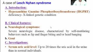 Lesch Nyhan Syndrome A biochemical basis [upl. by Okubo]