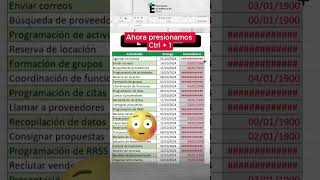 Crea recordatorios rápidamente en Excel 😎✅ formacionacademicaexcel exceltips Excel [upl. by Schwejda285]