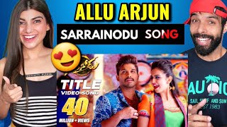 Sarrainodu Title Song Reaction Sarrainodu Movie Allu Arjun  Rakul Preet Catherine Tresa [upl. by Hashim]