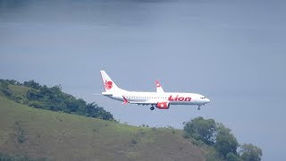 Landing Sentani Lion Air Pesawat Boeing 737 Max 8 di Bandara Sentani Kota Jayapura Papua [upl. by Acul]