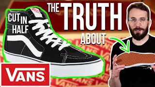 I cut Vans SK8 Hi in half to see whats inside [upl. by Nuahsar]