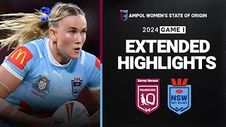 State of Origin 2024  Maroons v Sky Blues  Extended Match Highlights  Game 1 [upl. by Kisor584]