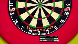 PDC Player Championships Finals 2014  First Round  Wright vs van de Pas [upl. by Polash]