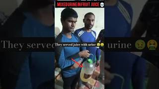 మూత్రం urine mixed in fruit juice 🤮🤢 Be careful ⚠️ food viralvideo streetfood shorts [upl. by Panther]