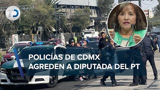 Diputada del PT fue víctima de abuso policial de la CDMX denuncia agresión [upl. by Arabrab1]