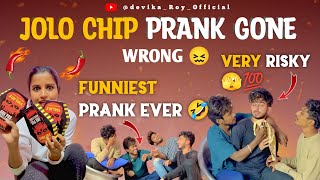 FUNNIEST PRANK EVER 🤣🤣  VERY RISKY  JOLO CHIP  PRANK GONE WRONG [upl. by Mayfield]