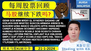 KS看股 周末马股KLSE分享  2112024 💥马股继续下跌吗 💥GENM GCB MSM MRDIY QL SYNERGY GADANG IJM KERJAYA KKB [upl. by Naened]