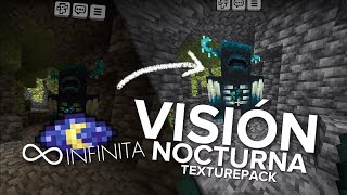 TEXTURA de VISIÓN NOCTURNA INFINITA Para La 121X de Minecraft PEBedrock  NIGHT VISION en MCPE [upl. by Banwell]