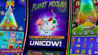 UNICOW Trigger Journey to the Planet Moolah  LIVE PLAY BONUS on CASINO SLOTS [upl. by Meeki546]