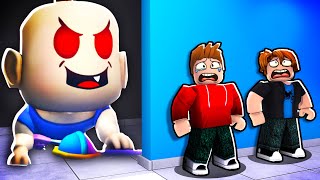 ROBLOX CHOP ESCAPES THE EVIL BABY WITH FROSTY [upl. by Garald279]