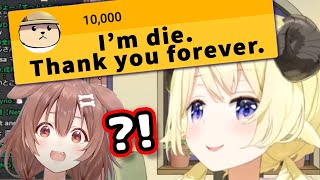 Watame Saying quotIm Die Thank You Foreverquot Sounds So Cute 【ENG SubHololive】 [upl. by Coridon215]